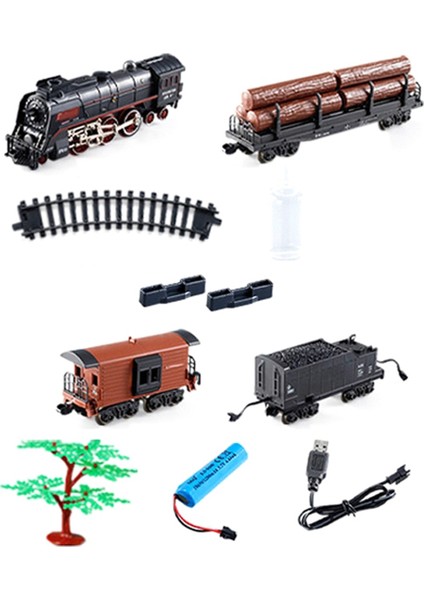 Çocuklar Için Buharlı Lokomotif, Raylı, Şarj Edilebilir Elektrikli Uzaktan Kumandalı Tren Seti, Çocuklara Doğum Günü Hediyesi. (Yurt Dışından)