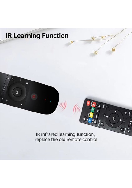 W1 Air Mouse 2.4g Kablosuz Klavye Uzaktan Kumanda Ir Öğrenme 6- Hareket Algılama Akıllı Tv Android Pc Için (Yurt Dışından) indirimleri