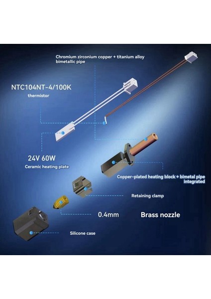 V3 Se 24V 60W Seramik Isıtıcı Termistör 3D Yazıcı Isıtma Bloğu Için Sıcak Uç Yükseltme Kiti (Yurt Dışından) modelleri