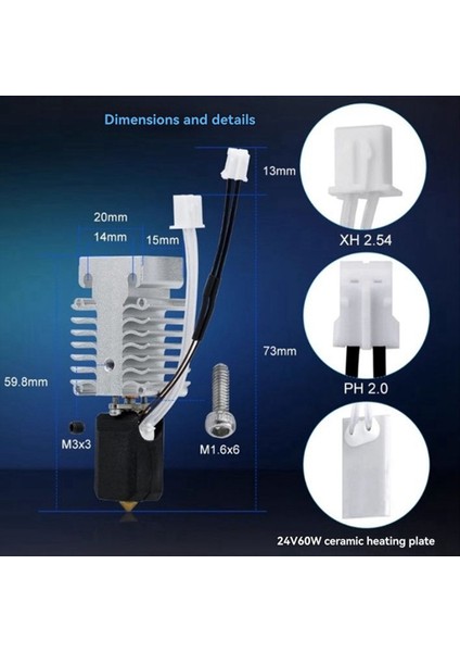 V3 Se 24V 60W Seramik Isıtıcı Termistör 3D Yazıcı Isıtma Bloğu Için Sıcak Uç Yükseltme Kiti (Yurt Dışından) indirimleri