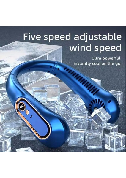 Dijital Ekranlı, USB Şarj Edilebilir, Taşınabilir, Askılı, Boyun Askılı, Kanatsız Boyun Bantlı Vantilatör (Yurt Dışından) fiyatları