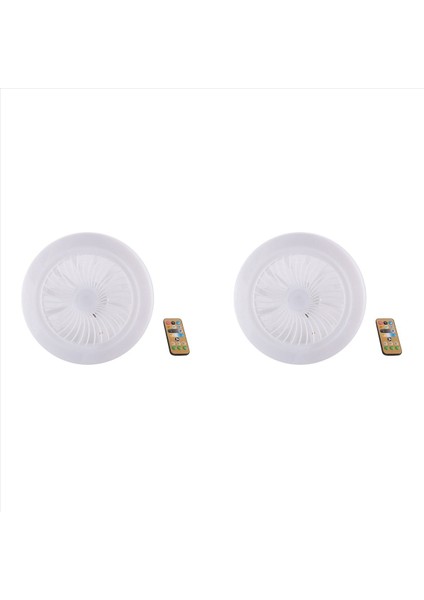 2x 30W Entegre Işıklı Tavan Vantilatörü E27 Uzaktan Aydınlatma Yatak Odası Oturma Odası Anahtar Kontrolü Ev Lambası A (Yurt Dışından)