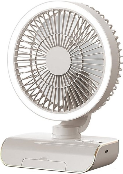 Salınımlı Hava Sirkülatörlü Vantilatör 5 Hızlı Kişisel Uzaktan Kumandalı 4000MAH Şarj Edilebilir Gri (Yurt Dışından)