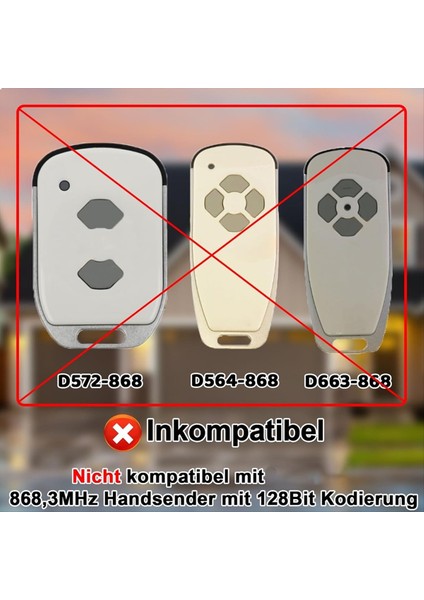 D302-868, D304-868, D384-868, D321-868, D323-868 Için 2 Adet 868,3 Mhz Garaj Kapısı El Vericisi (Yurt Dışından) indirimleri
