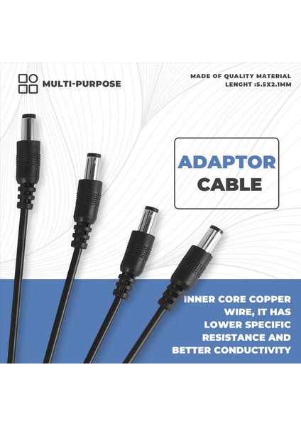 1 Ila 4 Dc Güç 4 Portlu Ayırıcı Adaptör Adaptör Kablosu Cctv Kamera (Yurt Dışından) fırsatları