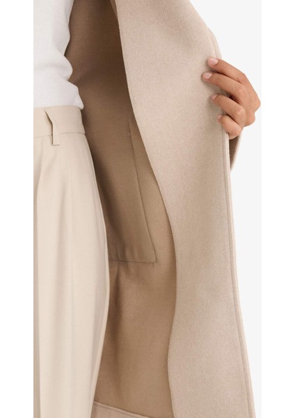 Su Geçirmez Oversize Geniş Kalıp Suni Kürk Astarlı Fermuarlı Mont F1823AX25WN