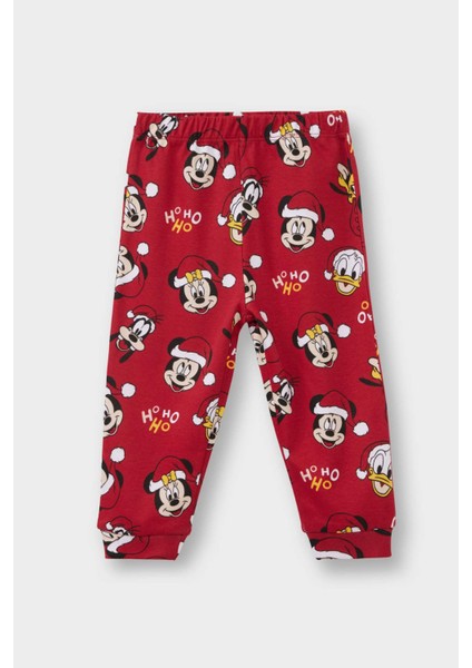 Erkek Bebek Disney Mickey & Minnie Yılbaşı Temalı Pijama Takımı Uzun Kollu Üst Uzun Alt F4585A525WN fiyatları