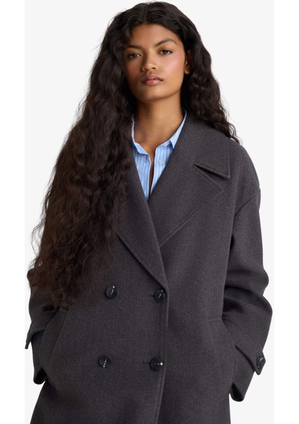 Regular Fit Düğmeli Uzun Kaşe Kaban F1197AX25WN indirimleri