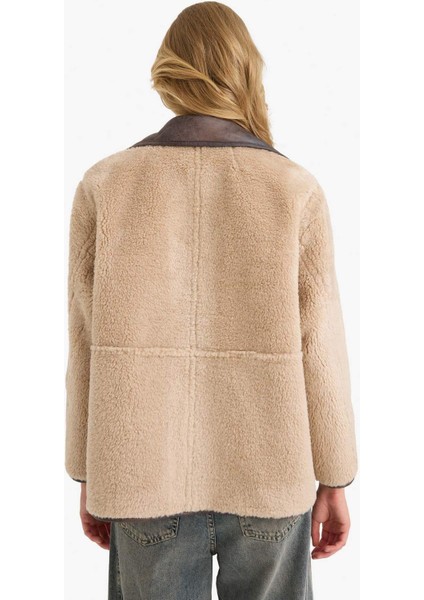 Çift Taraflı Regular Fit Polo Yaka Suni Kürk Astarlı Mont F2914AX25WN