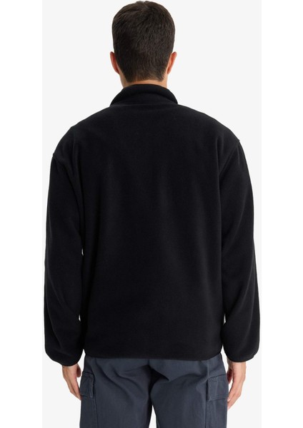 Relax Fit Yarım Balıkçı Yaka Fermuarlı Polar Hırka F0449AX25AU