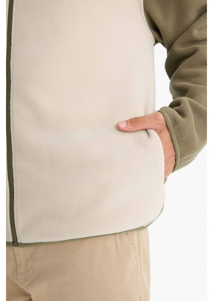 Relax Fit Yarım Balıkçı Yaka Fermuarlı Polar Hırka F0449AX25AU indirimleri