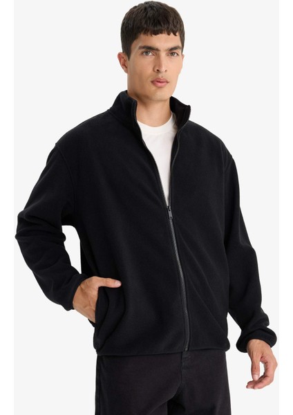 Relax Fit Yarım Balıkçı Yaka Fermuarlı Polar Hırka F0446AX25AU modelleri