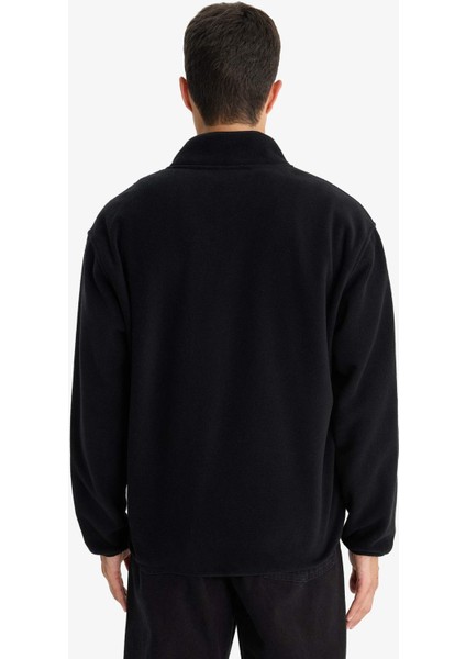 Relax Fit Yarım Balıkçı Yaka Fermuarlı Polar Hırka F0446AX25AU