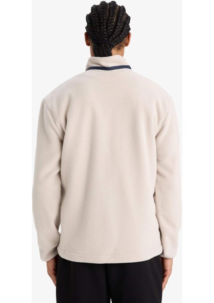 Fit Standart Fit Dik Yaka İçi Yumuşak Tüylü Polar Hırka F2303AX25WN