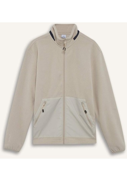 Fit Standart Fit Dik Yaka İçi Yumuşak Tüylü Polar Hırka F2303AX25WN