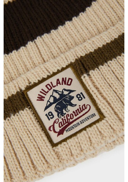 Erkek Etiket Baskılı Triko Bere A5057AX25WN fiyatları