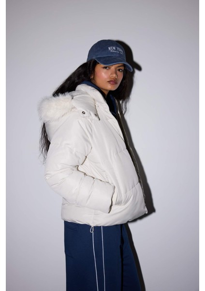 Rüzgar Geçirmez Regular Fit Kapüşonlu Mont F2819AX25WN modelleri