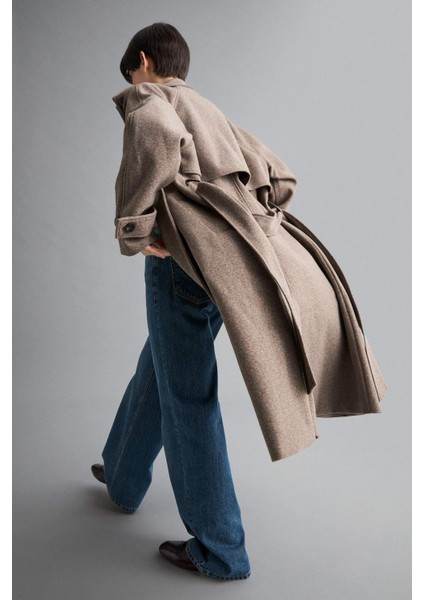 Regular Fit Düğmeli Kaşe Uzun Kaban F1213AX25WN indirimleri