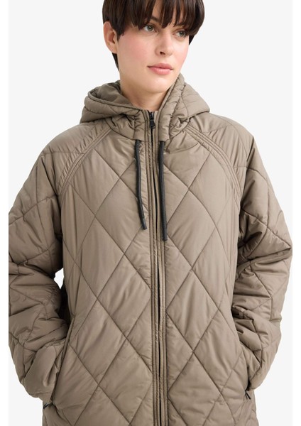 Regular Fit Kapüşonlu Kapitoneli Fermuarlı Parka F2882AX25WN