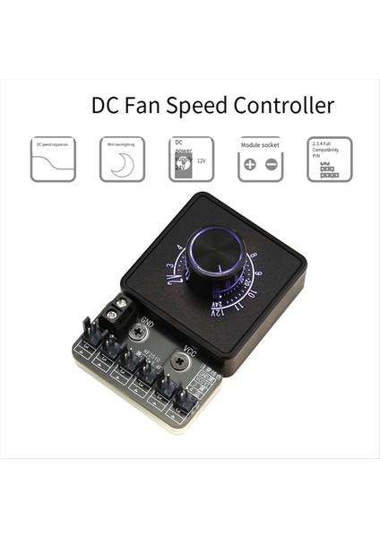 2 Pin Kablolu Fan Dc Hız Regülatörü 12V24V Isı Dağıtıcı Dıy Bilgisayar Su Soğutma Pompası Step-Down Hub Modülü C (Yurt Dışından) indirimleri
