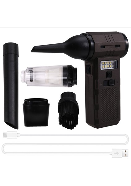 El Tipi Işıklı Vantilatör 130000 Rpm Sonsuz Ayarlanabilir Hızlı Elektrikli Süpürge Hava Toz Üfleyici Fırçasız Motor (Yurt Dışından)