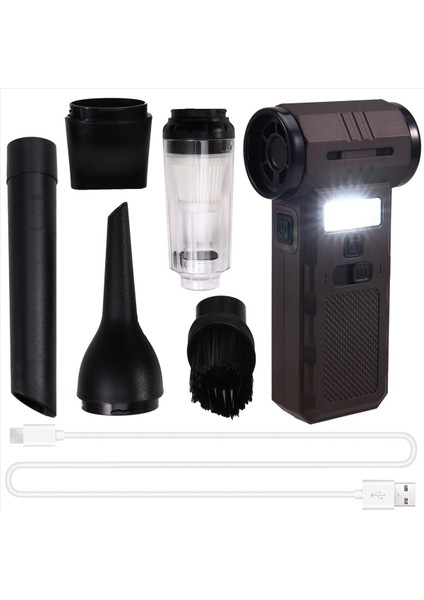 El Tipi Işıklı Vantilatör 130000 Rpm Sonsuz Ayarlanabilir Hızlı Elektrikli Süpürge Hava Toz Üfleyici Fırçasız Motor (Yurt Dışından) fiyatları