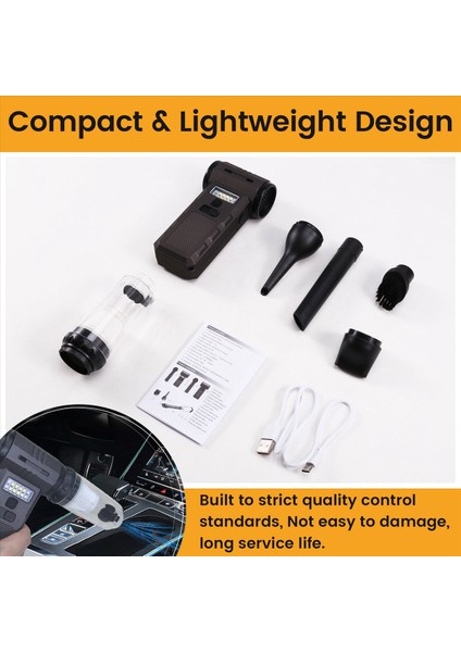 El Tipi Işıklı Vantilatör 130000 Rpm Sonsuz Ayarlanabilir Hızlı Elektrikli Süpürge Hava Toz Üfleyici Fırçasız Motor (Yurt Dışından) indirimleri