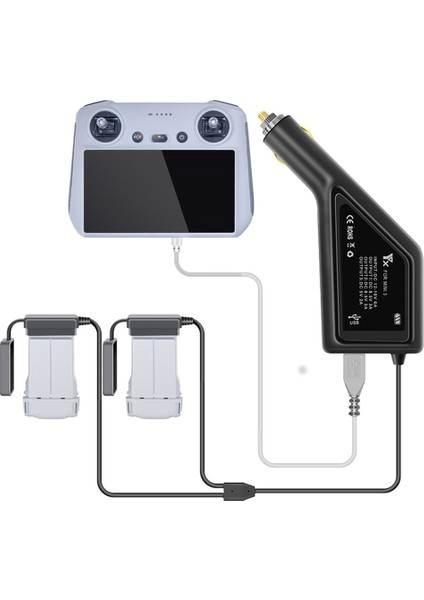 Mini 4 Pro/mini 3 Pro Için Güvenlik Özellikli Hızlı Şarjlı Araç Şarj Cihazı USB Çift Pil Adaptörü Rc Drone'lar (Yurt Dışından) fiyatları