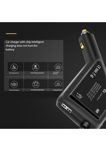 Mini 4 Pro/mini 3 Pro Için Güvenlik Özellikli Hızlı Şarjlı Araç Şarj Cihazı USB Çift Pil Adaptörü Rc Drone'lar (Yurt Dışından) fırsatları