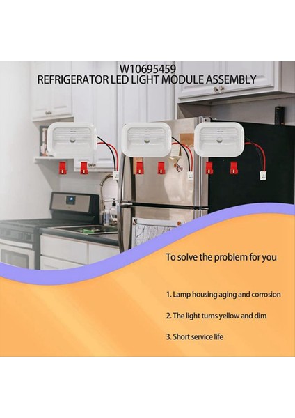 Buzdolabı LED Işık Modülü Bileşeni Için 2 Adet W10695459 W10843353 W11683243, W10660728 W10279030 W11205083'Ü Değiştirin (Yurt Dışından) fiyatları