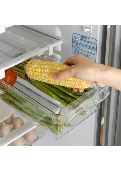 Buzdolabı Düzenleyici Seti, Meyve ve Yumurta Için Raf Altı Çekmece - Buzdolabı Saklama Kutusu, Taze Tutan Mutfak Düzenleme (Yurt Dışından) fırsatları