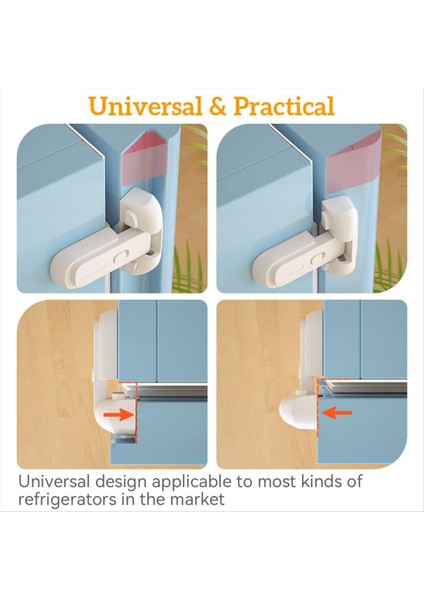 2 Adet Güvenli Buzdolabı Kilidi, Çocuk Kilidi, Buzdolabı Dondurucu Kapısı, Sızdırmazlık Şeritleriyle Buzdolaplarını Korur Beyaz (Yurt Dışından) indirimleri