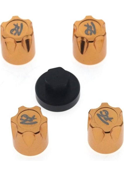 1/10 Rc Paletli Araç Trx4 Trx6 D90 D110 Eksenel SCX10 Yükseltme Parçaları Için 4 Adet Metal Somun Jant Şapka Kapağı, Sarı (Yurt Dışından)