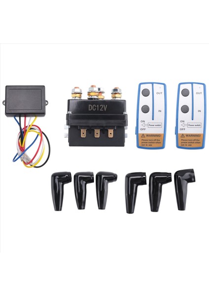 12V 500A Vinç Solenoid Röle Kontaktörü + Kamyon Atv 5500-12000 Lbs (500A) Için Kablosuz Uzaktan Kumanda Kiti (Yurt Dışından) indirimleri