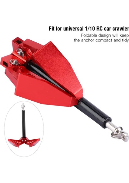 Metal Evrensel Ağır Hizmet Tipi Rc Araba Vinç Çapası, 1/10 Paletli Araç Için Katlanabilir, Trx4 SCX10 D90 CC01 (Yurt Dışından) fiyatları