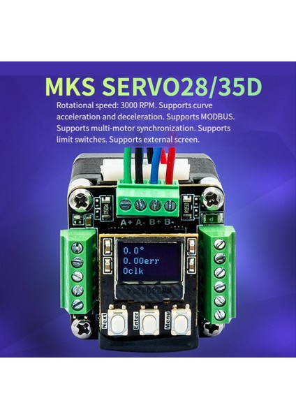 Mks Servo NEMA11/NEMA14 Kapalı Döngü Adım Motoru Sürücüsü Cnc 3D Yazıcı Için Gen-L Foc Ekranlı RS485 35D (Yurt Dışından) modelleri