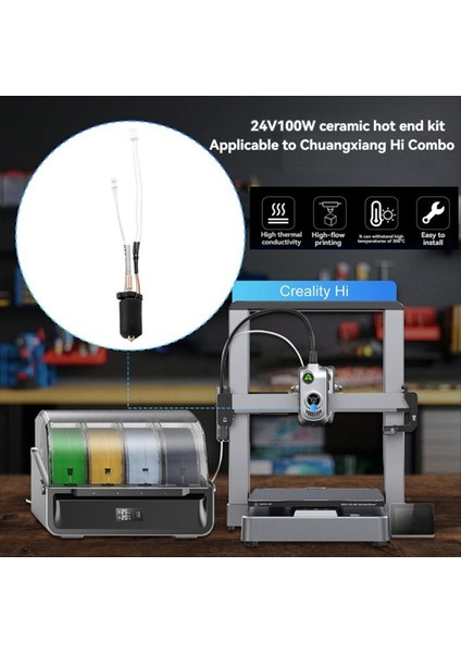 Hi Combo Sertleştirilmiş Çelik Nozul Silikon Kılıf Seramik Isıtma Bloğu 3D Yazıcı Parçası Için Hotend Kiti (Yurt Dışından) indirimleri
