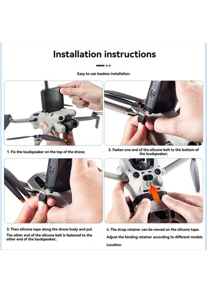 Drone Hoparlör Mini Dış Mekan 1000M Kontrol Mesafesi 4 Pro/mini 3 2/air 3/ (Yurt Dışından) fiyatları