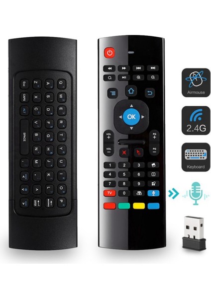 Mx3 Fly Air Mouse Akıllı Sesli Uzaktan Kumanda 2.4g Kablosuz Klavye Tv Kutusu Android Mini Mi Için (Yurt Dışından) fiyatları