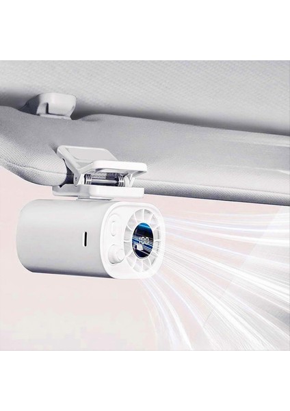 LED Ekranlı 360° Dönebilen Araç Vantilatörü, Araç Vantilatörleri, Hızları Ayarlanabilir, USB Şarj Edilebilir, Taşınabilir (Yurt Dışından) fiyatları