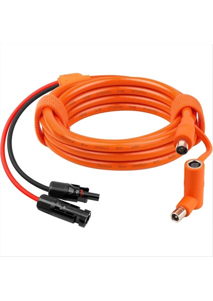 Güneş Paneli - Dc 8mm Adaptör Kablosu 2 M, Konnektör DC7909/8020 Erkek Fiş Uzatma Kablosu, Kalaylı Bakır Tel (Yurt Dışından)