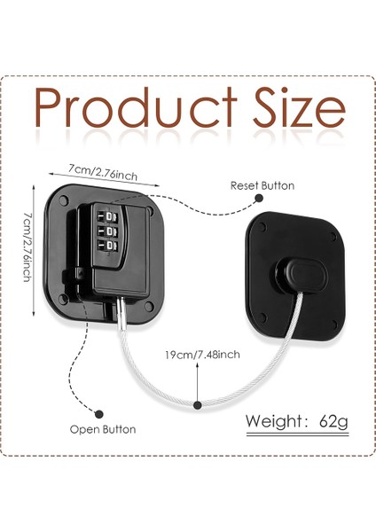 Buzdolabı Kilidi, Dolaplar, Çekmeceler Için Şifreli Kilit, Ağır Hizmet Tipi Buzdolabı Güvenliği 1 Paket (Yurt Dışından) indirimleri