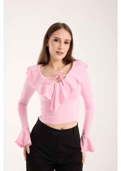 Kadın Volanlı Bluz
