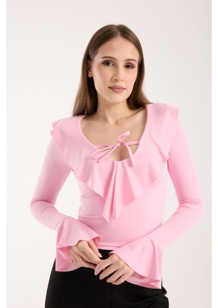 Kadın Volanlı Bluz modelleri
