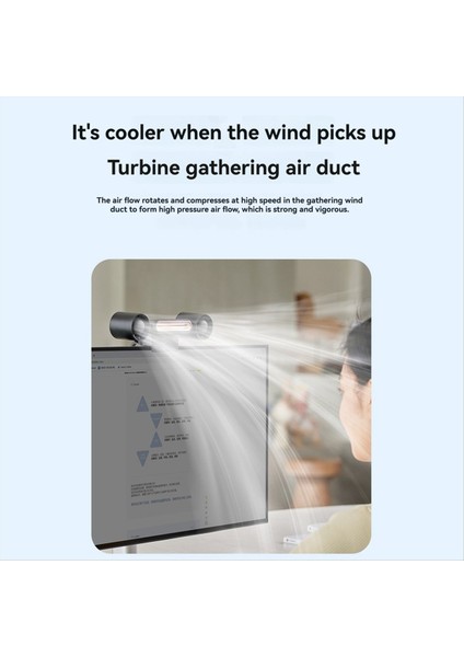 Taşınabilir Klima Şarjlı Fan, LED Işıklı, Işıklı Sessiz Fan, Dört Hızlı Askılı Ekran, Küçük Siyah (Yurt Dışından) modelleri