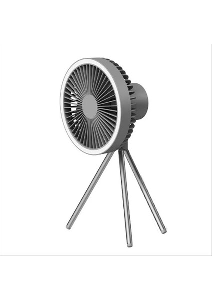 Taşınabilir LED Işıklı, USB Şarjlı, Asılabilir ve Ayakta Duran, Büyük Gücüne Sahip Kamp Vantilatörü (Yurt Dışından)