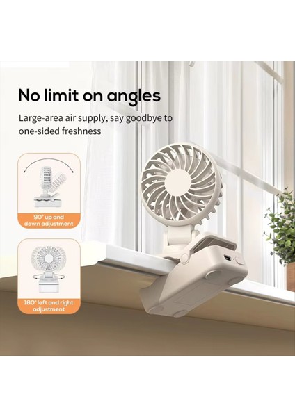 Taşınabilir Mini Klipsli Vantilatör - Dış Mekan Kullanımı Için Şarj Edilebilir Soğutma, Ayarlanabilir Hızlara Sahip Hava Soğutucu, Ideal Seyahat A (Yurt Dışından) indirimleri