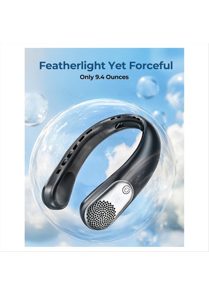 Soğuk Hava Üfleyen Taşınabilir Boyun Fanları, 3 Hız Ayarı, Giyilebilir Kanatsız Fan, 360° Kişisel Fan Soğutucu (Yurt Dışından) fırsatları