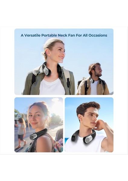 Soğuk Hava Üfleyen Taşınabilir Boyun Fanları, 3 Hız Ayarı, Giyilebilir Kanatsız Fan, 360° Kişisel Fan Soğutucu (Yurt Dışından) indirimleri