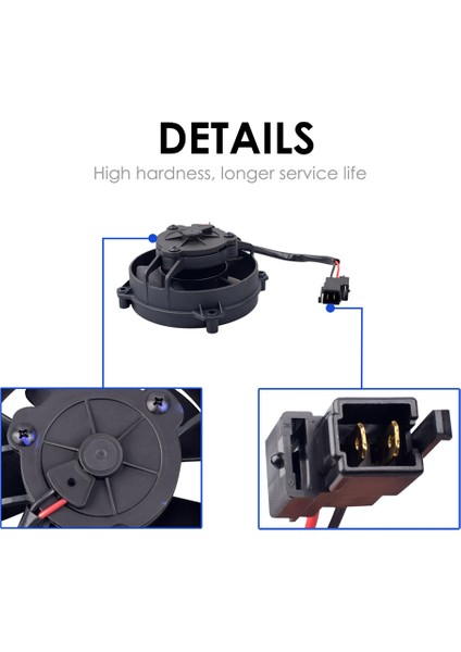 30103018 4 Inç Soğutma Fanı Motor Radyatörü 12V Motosikletler Atv Yarış Motosikleti Üç Tekerlekli Bisiklet Karavanlar Tarım VA32-A101-62A (Yurt Dışından) fiyatları